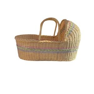 Woven Kids Basket with Multicolor Accents